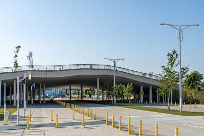 水南经贸园区街景。台湾台中市