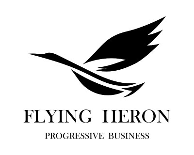飞翔的苍鹭的抽象矢量图像适合做标志或装饰。