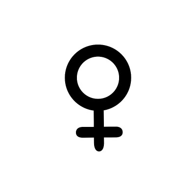 女性性别图标。人类的迹象