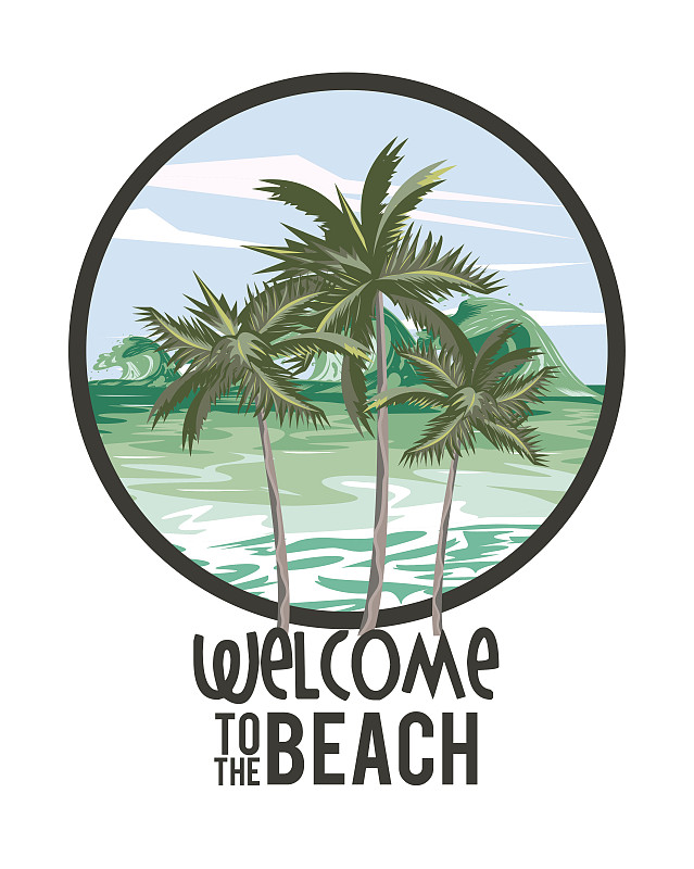 Welcome to the beach summer card