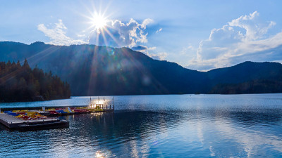 日落在Eibsee