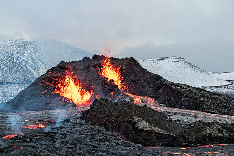 冰岛Fagradalsfjall火山爆发