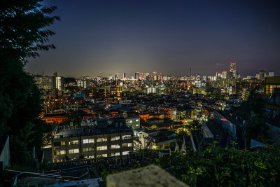 横滨港人未来夜景(来自横滨，虎谷屋区，东京)