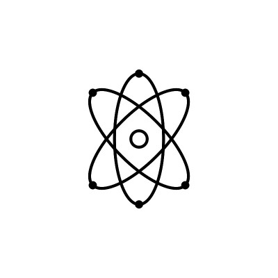 原子图标，科学矢量，分子插图