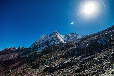 喜马拉雅山的雪山