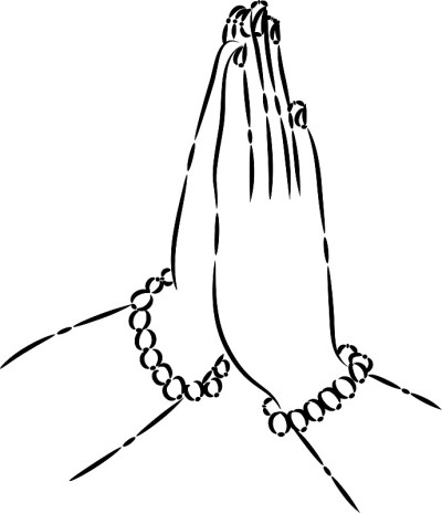 矢量佛手祈祷