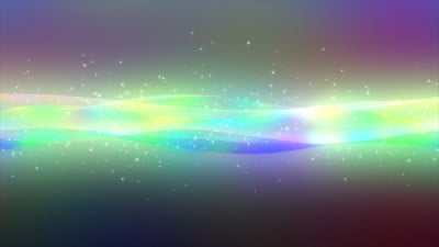 闪闪发光的粒子和波浪线