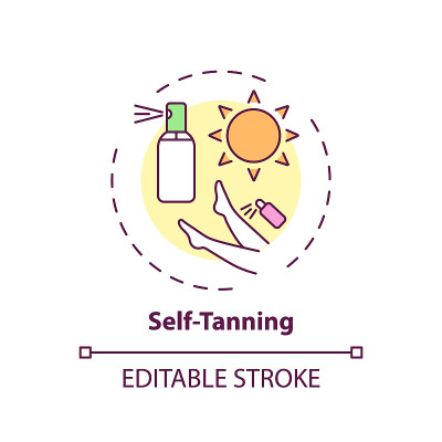 Self-tanning概念图标