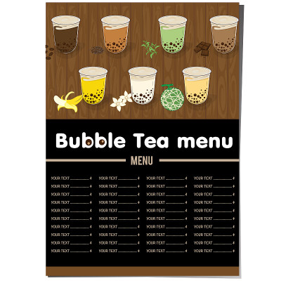 泡茶菜单图形模板