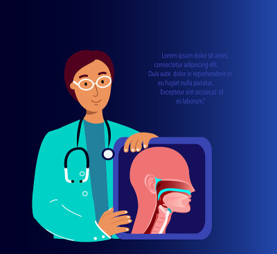 ENT-Doctors Scientists Examine Inflamed Nose,Throa