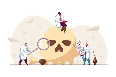 研究史前化石和DNA的小人