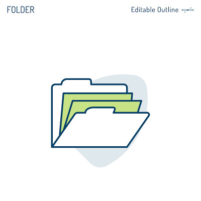 File folder icon, Document icon, Event organizer d