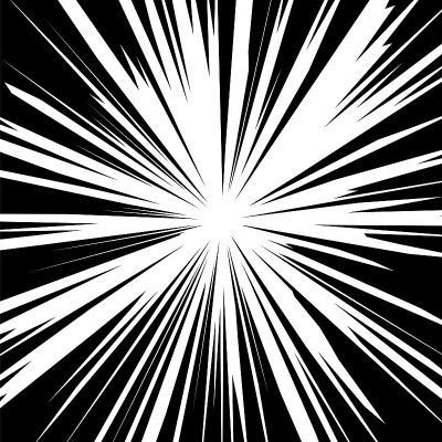 白色爆炸闪光，卡通爆炸，星爆