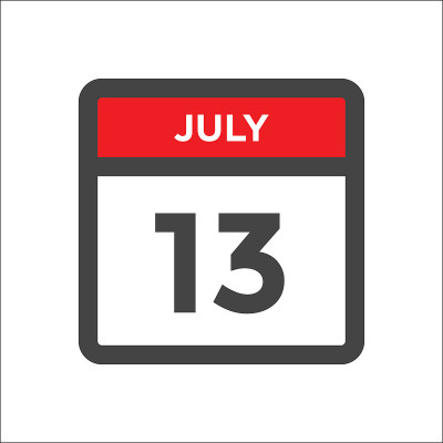 7月13日日历图标与日的月