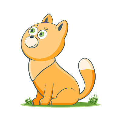 快乐的卡通猫