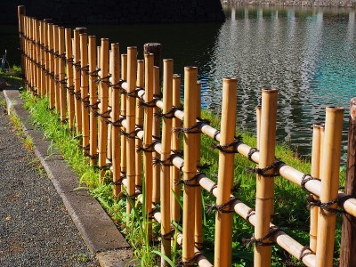 日本传统园林中的竹篱笆，日语叫竹垣