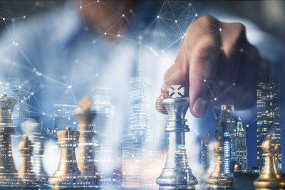 企业组织战略头脑风暴，棋牌游戏与手触王图双曝光与数字图形连线图的经营理念
