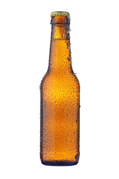啤酒瓶和冰