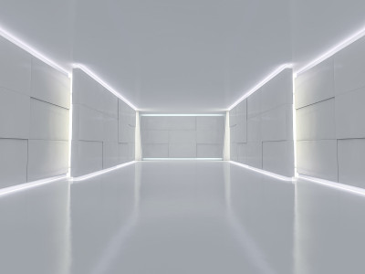 抽象的现代建筑背景。3 d