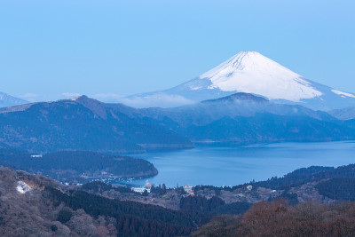 富士山箱根湖日出
