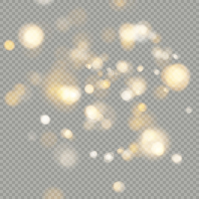 Effect of bokeh circles isolated on transparent ba