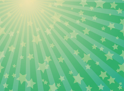 Sunlight rays background. Green and gold color bur