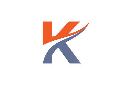 首字母K商业标志设计矢量。K标志设计