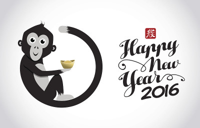 2016春节黑白可爱锭