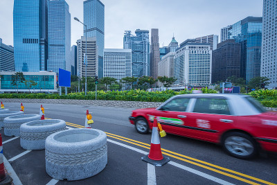 香港市中心的交通状况