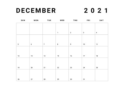 2021年日历模板