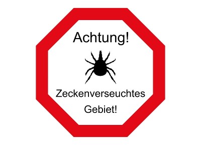 注意!Ticks-contaminated区域!