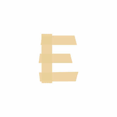 矢量磁带标志字母E