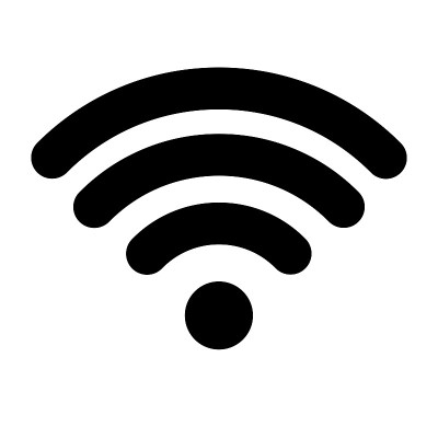 矢量插图。Wi-Fi几何图标，白色背景上的无线互联网标志。平的风格。用户界面元素。