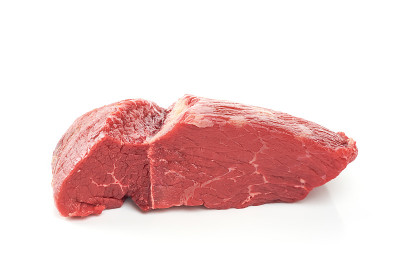 白底上的鲜肉