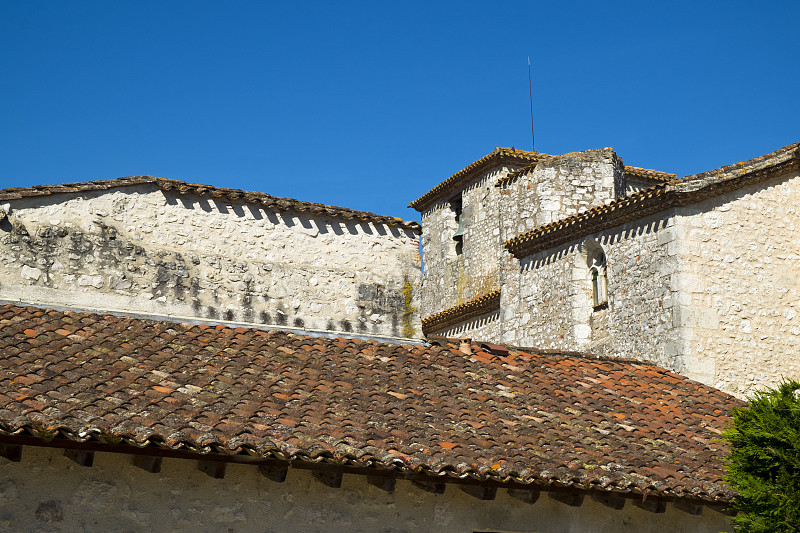 风景如画的旅游景点Pujols村，Lot-et-Garonne，法国。