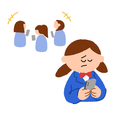社交媒体上的女学生