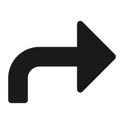 Share arrow black vector icon