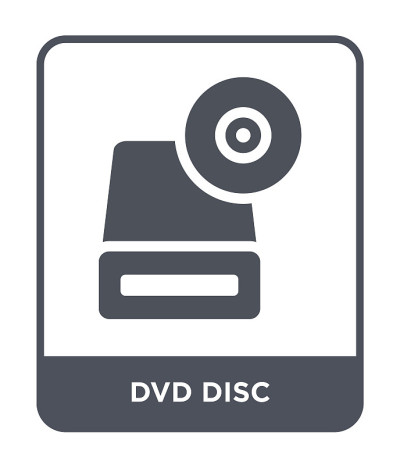 dvd disc icon vector on white background, dvd disc