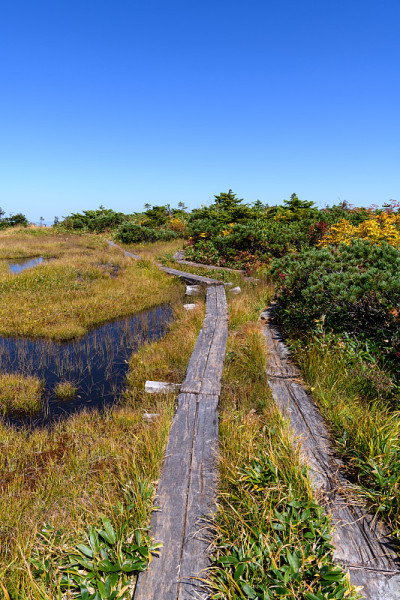 Chumondake山的沼泽和山路