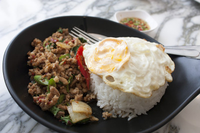 垫Krapao猪肉
