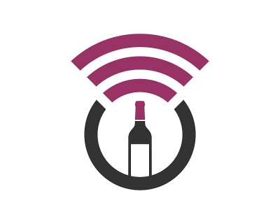 圆形wifi连接，中间有酒杯