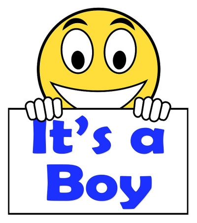 It's A Boy On Sign表示刚出生的男婴