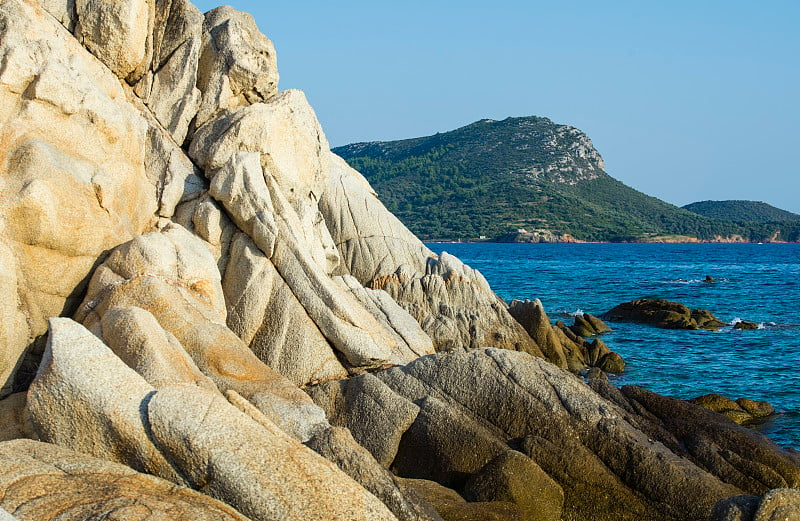 艾玛海滩在Toroni, Chalkidiki - Greece