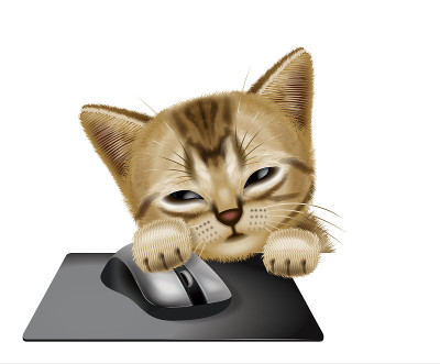 短毛猫插图。