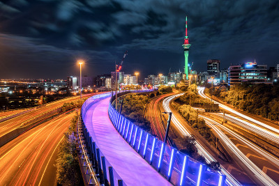 新西兰奥克兰城市夜景