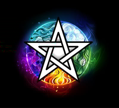 Glowing pentagram