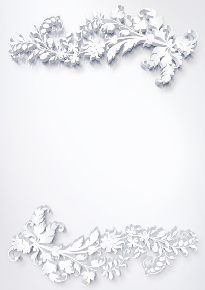 白色软3D花