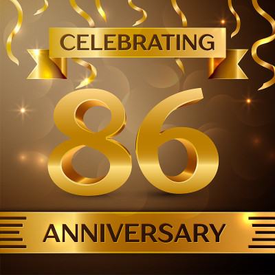 Eighty six Years Anniversary Celebration Design. C