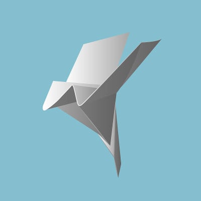 矢量插图与折纸