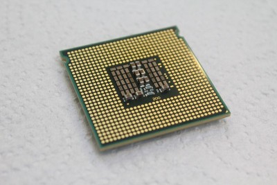 英特尔处理器cpu特写电脑775引脚